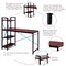 Costway 47.5'' Compact Computer Desk With 4-Tier Storage Bookshelves for Home Office